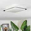 Carregueira ceiling light, Panel LED silver, white, 1-light source, Motion sensor