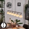 Warga hanging light, globe light, pendant light LED matt nickel, 6-light sources