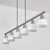 Warga hanging light, globe light, pendant light matt nickel, 6-light sources