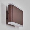 Gamas outdoor wall light, wall light brown, rust-coloured, 1-light source