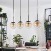 Gastor hanging light, globe light, pendant light Amber, clear, 4-light sources