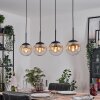 Gastor hanging light, globe light, pendant light Amber, clear, 4-light sources