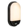 Lucide lights IR outdoor wall light LED black, 1-light source, Motion sensor