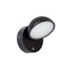 Lucide lights FINN outdoor wall light LED black, 1-light source, Motion sensor