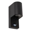 Lucide lights IR outdoor wall light black, 1-light source, Motion sensor