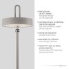 Leuchten Direkt lights AMAG table lamp LED grey, 1-light source