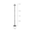 Leuchten Direkt lights AMAG floor lamp LED black, 1-light source