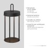 Leuchten Direkt lights ANSELM table lamp LED black, 1-light source