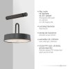 Leuchten Direkt lights ARMA pendant light LED black, 1-light source