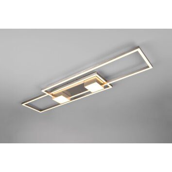 Trio lights ALBANY ceiling light LED matt nickel, 1-light source, Remote control