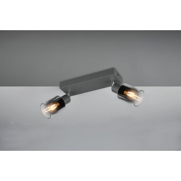 Reality lights Cadiz ceiling spotlight anthracite, 2-light sources