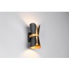 Trio lights Coat wall light black-gold, 2-light sources