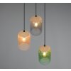 Trio lights Cork pendant light colourful, 3-light sources