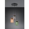 Trio lights Cork pendant light colourful, 3-light sources