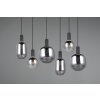 Trio lights Diva pendant light black, 6-light sources