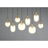 Trio lights Diva pendant light brass, 8-light sources