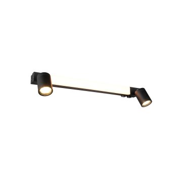 Trio lights Enrico wall light LED black, 3-light sources