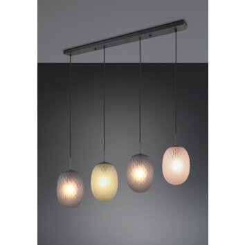 Trio lights Facette pendant light black, 4-light sources