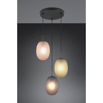 Trio lights Facette pendant light black, 3-light sources