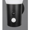 Reality lights Gorda wall light LED black, 1-light source, Motion sensor