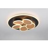 Trio lights Mandala ceiling light LED black-gold, 1-light source, Remote control