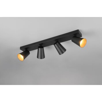 Trio lights Sharp ceiling spotlight black, 4-light sources