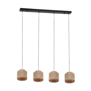 Trio lights SMILLA pendant light black, 4-light sources