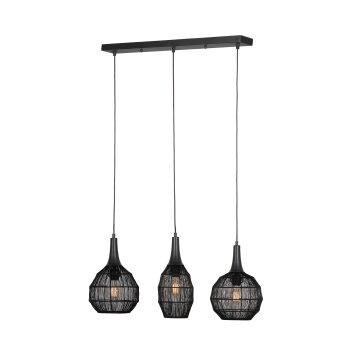 Trio lights SORAYA pendant light black, 3-light sources