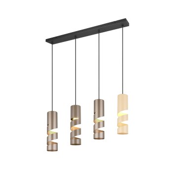 Trio lights Stream pendant light colourful, 4-light sources