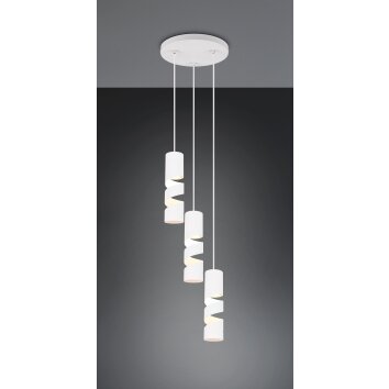 Trio lights Stream pendant light white, 3-light sources