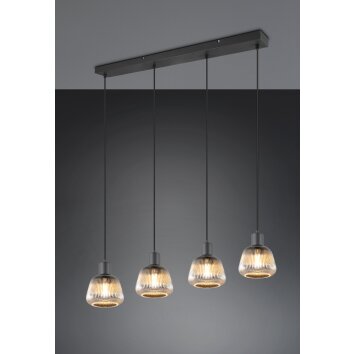 Trio lights Tarifa pendant light black, 4-light sources