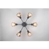 Trio lights Tarifa ceiling light black, 6-light sources