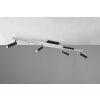 Trio lights Zeno ceiling light LED aluminium, 5-light sources, Remote control