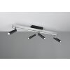 Trio lights Zeno ceiling light LED aluminium, 5-light sources, Remote control