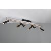 Trio lights Zeno ceiling light LED aluminium, 7-light sources, Remote control