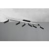 Trio lights Zeno ceiling light LED aluminium, 7-light sources, Remote control