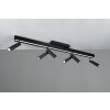 Trio lights Zeno ceiling light LED black, 7-light sources, Remote control