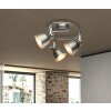 Globo HERNAN ceiling spotlight grey, silver, 3-light sources