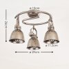 NANLIA Ceiling light grey, silver, 3-light sources