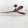 Follseland ceiling fan brown, Wood like finish, black