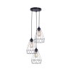 Leuchten-Direkt SKELETTON Pendant Light black, 3-light sources