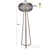 Luzinde floor lamp matt nickel, black, 1-light source