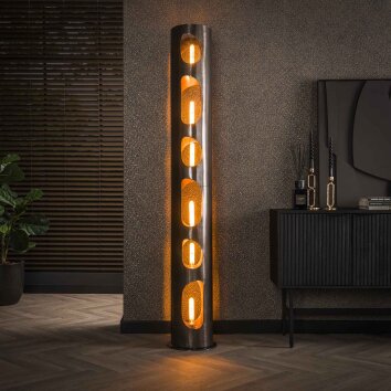 Pocinho floor lamp black, 5-light sources