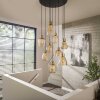 Escusa pendant light anthracite, 9-light sources