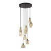 Escusa pendant light anthracite, 9-light sources