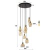 Escusa pendant light anthracite, 9-light sources