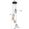 Escusa pendant light anthracite, 5-light sources