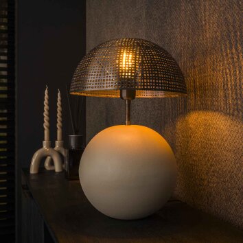 Lilleballe table lamp grey, sand-coloured, 1-light source