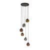 Stellar pendant light anthracite, 6-light sources