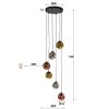 Stellar pendant light anthracite, 6-light sources